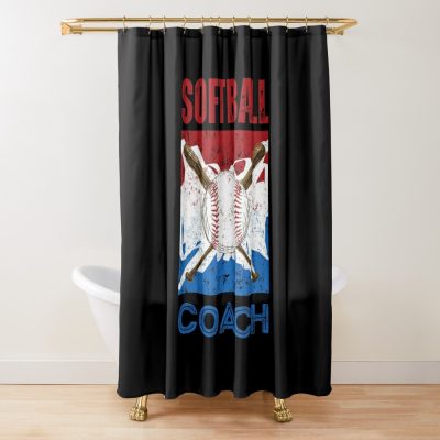 Softball Shower Curtain Official Softball Merch