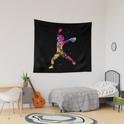 Softball Pitcher Tapestry Official Softball Merch