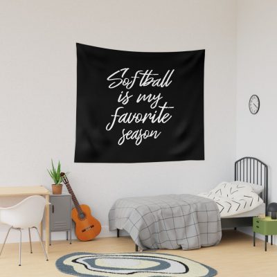 Softball Is My Favorite Season Iii Tapestry Official Softball Merch