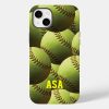 yellow softball multi with name or initials case mate iphone case r8fe1027a741145c5842dbce64950c6a9 s0dnz 1000 - Softball Gifts