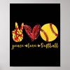 peace love softball cute softball lovers poster r1b854825986b484684cba93cf6a82520 wva 8byvr 1000 - Softball Gifts