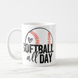 softball player teen girls women men softball love coffee mug - Softball Gifts