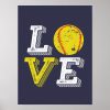 vintage retro love softball sports team and coach poster rb642be6f3f3c4141ade5e55ab9d134dc wve 8byvr 1000 - Softball Gifts