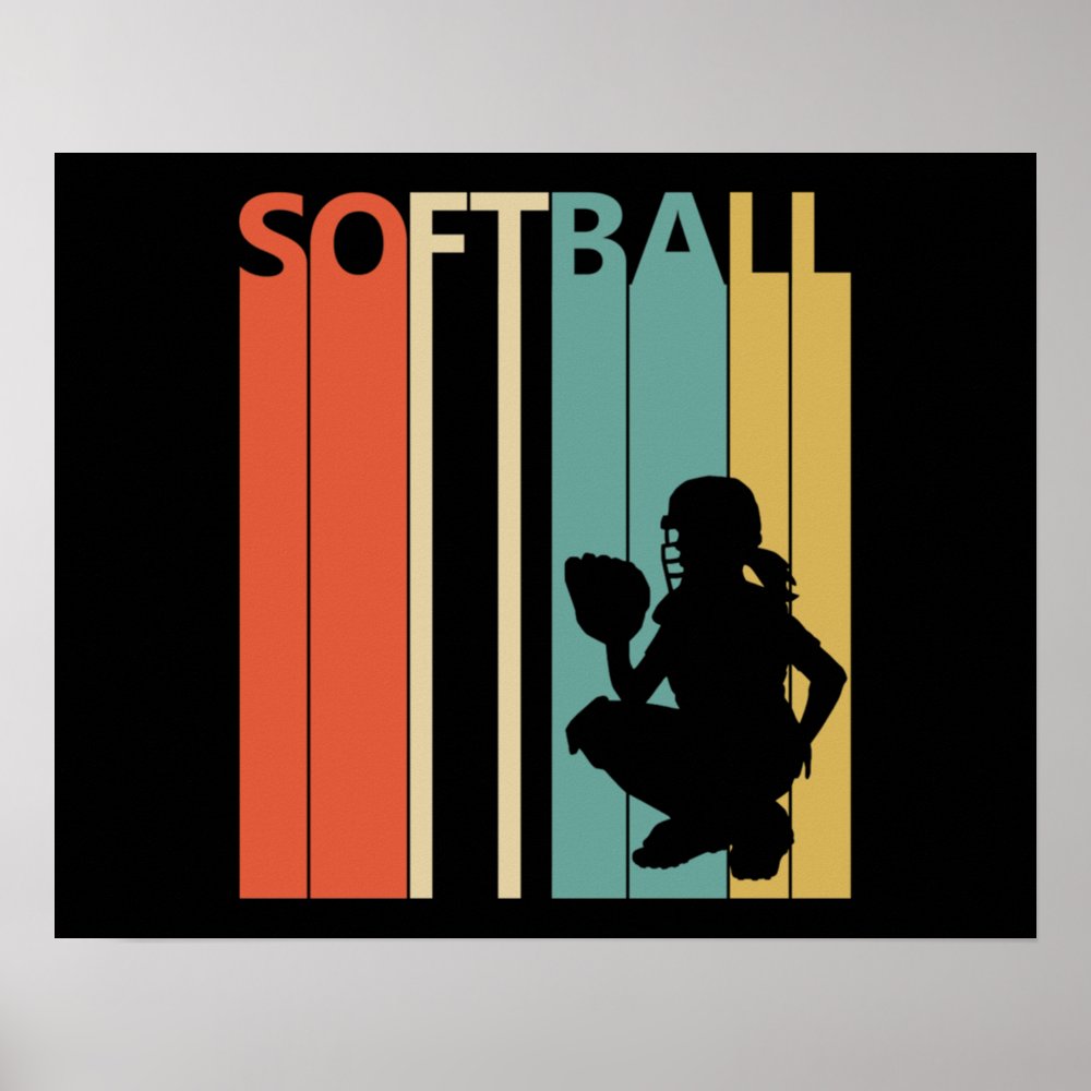 vintage softball poster rf84ce2d57bc74b1badbf3df447d68c12 wv3 8byvr 1000 - Softball Gifts