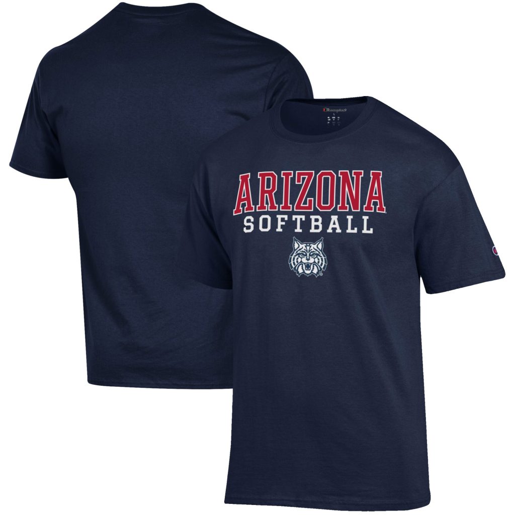 mens champion navy arizona wildcats softball stack t shirt pi4996000 altimages ff 4996325 8534fed4b161ca3513cdalt1 full - Softball Gifts