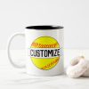 softball custom team name and color sports fan two tone coffee mug r189dc6d268b34627bfe8a56d95d066b6 kz9a0 1000 - Softball Gifts