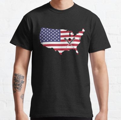 American States Flag With Softball Gear T-Shirt Official Cow Anime Merch