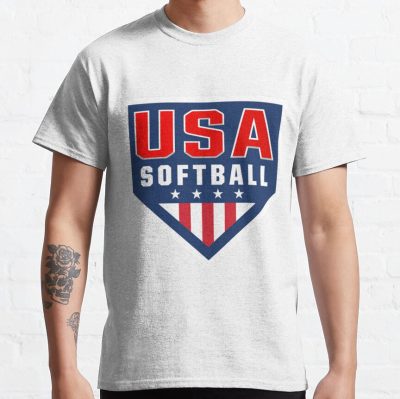 Team Usa Softball Logo Sticker T-Shirt Official Cow Anime Merch