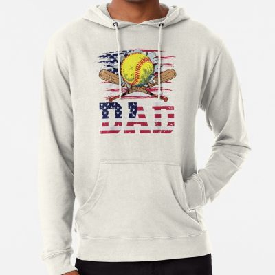 Softball Dad American Flag Usa Sport Lovers Hoodie Official Cow Anime Merch