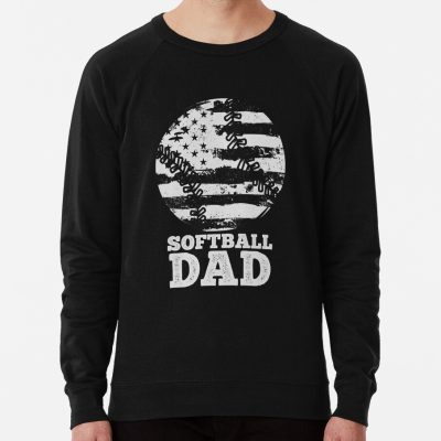 Softball Dad Usa Flag Vintage Sweatshirt Official Cow Anime Merch