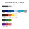 tank top color chart - Softball Gifts