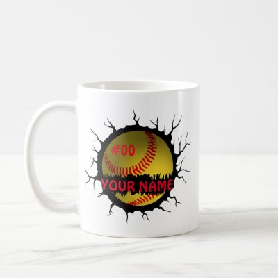 softball logo softball custom name softball gift coffee mug rbff40b36843d48fab6d2657fa8f42d13 x7jg9 8byvr 1000 - Softball Gifts