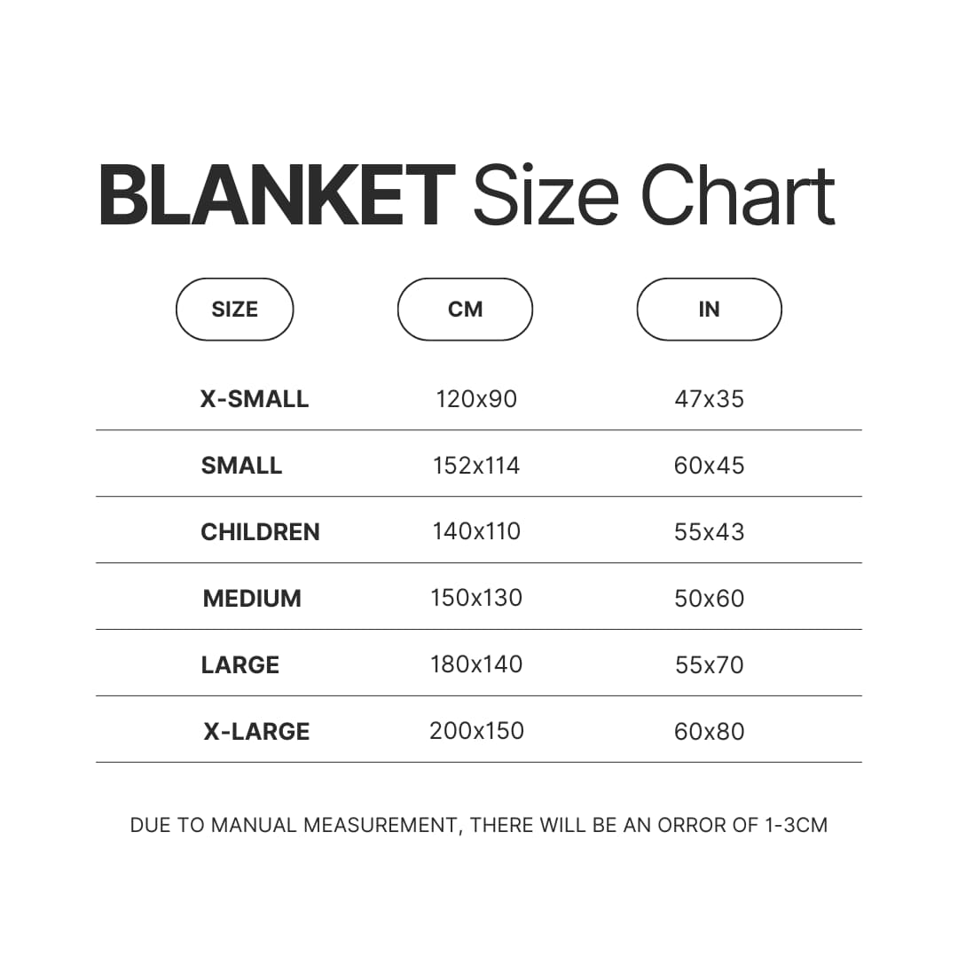 Blanket Size Chart 1 - Softball Gifts